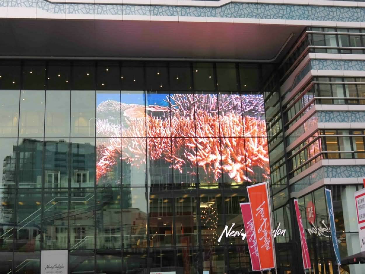 Netherlands Den Haag glass facade media transparent LED screen(图7)