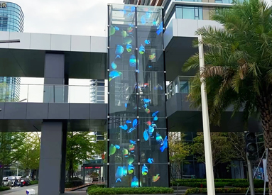 NEXNOVO Transparent LED Glass: A new form of technological aesthetic that reinvents the urban sights