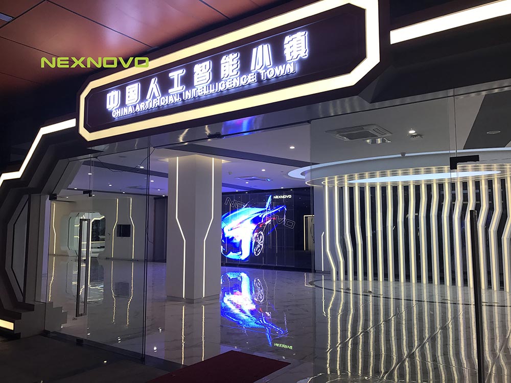 Hangzhou China artificial intelligence town transparent LED display(图2)