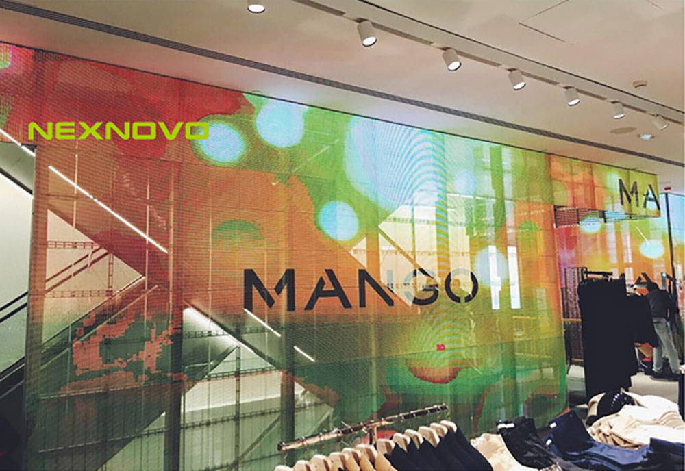 MANGO brand store transparent LED display(图1)