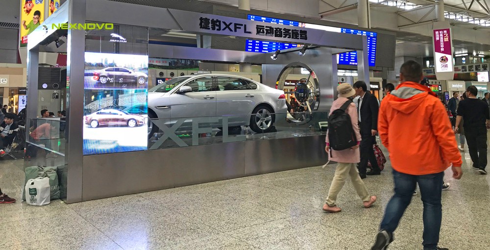 Jaguar high-speed railway station exhibition transparent LED screen  project(图8)